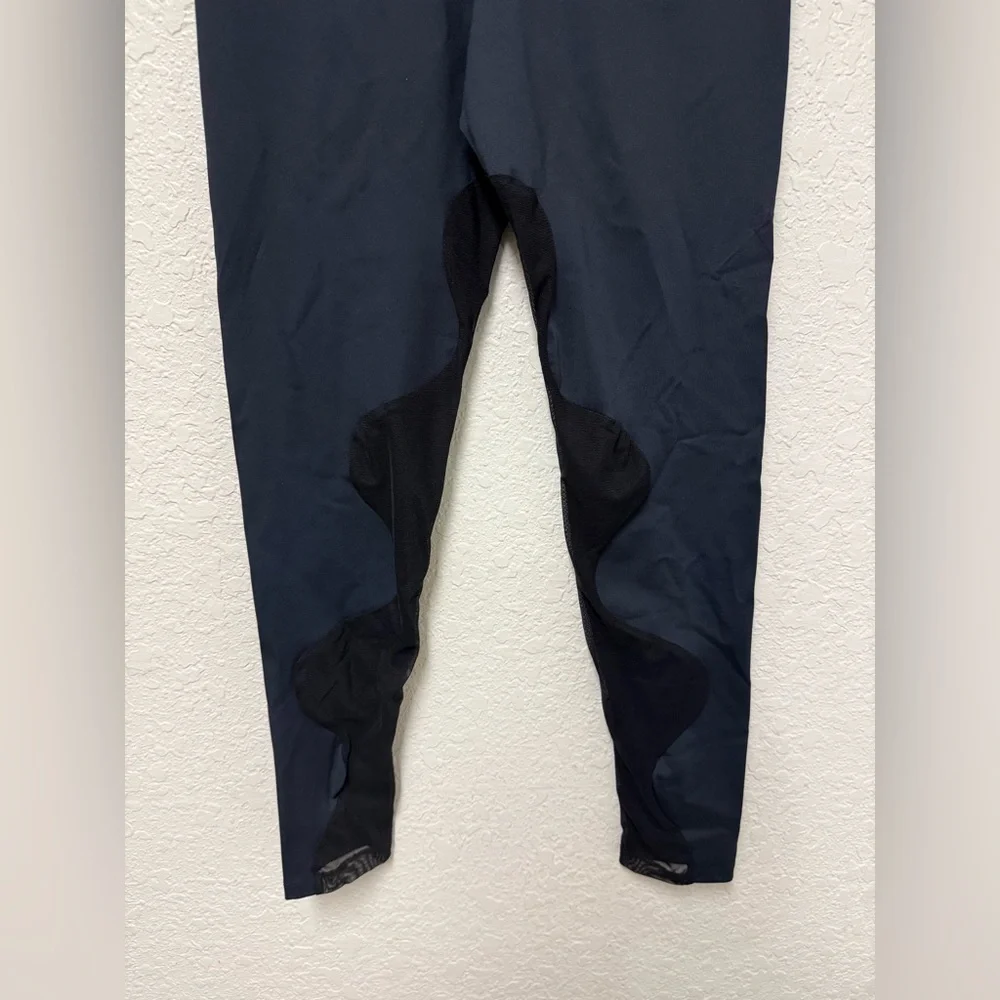 PORT DE BRAS Navy with Black Mesh Detail Leggings Estimated Size Small - Picture 6 of 12
